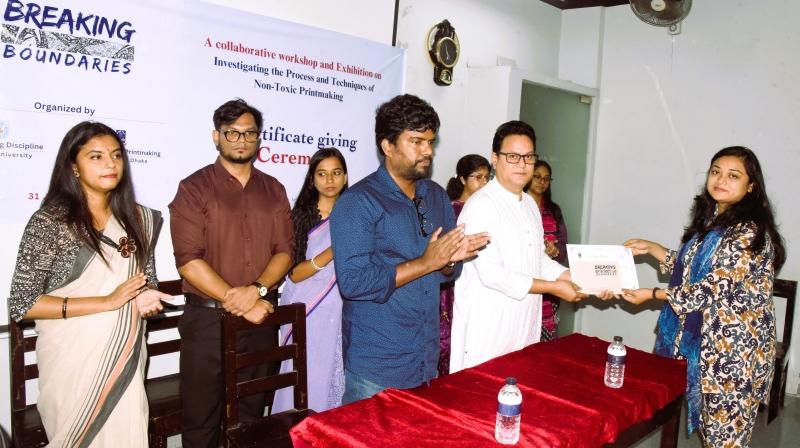 খুবিতে প্রিন্টমেকিং এক্সিবিশন